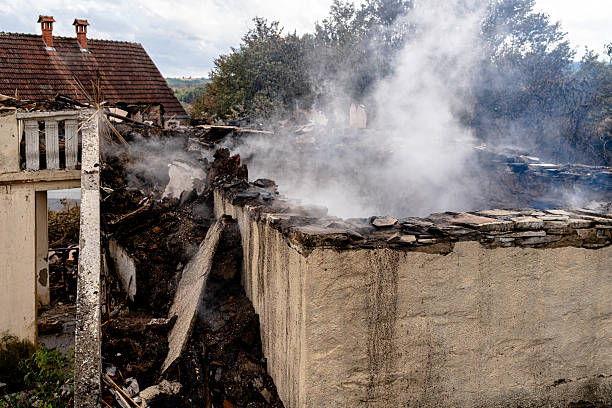 Professional Fire Damage Removal technician working in New Lisbon, NJ